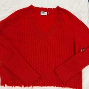 27 miles red cashmere sweater size m